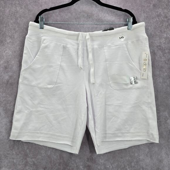 Dodo White Active Sports Jogging Cotton Pullon Pants Shorts Plus 3XL - Picture 1 of 6